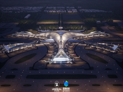 国际机场数字孪生 虚幻5制作